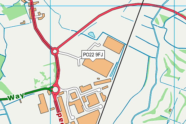PO22 9FJ map - OS VectorMap District (Ordnance Survey) PO22 9FJ map - OS VectorMap District (Ordnance Survey)