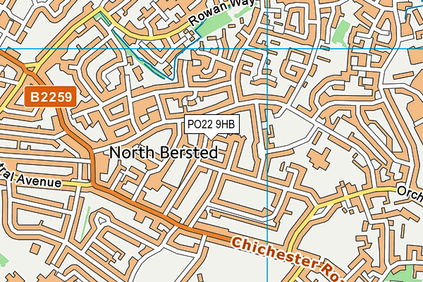 PO22 9HB map - OS VectorMap District (Ordnance Survey) PO22 9HB map - OS VectorMap District (Ordnance Survey)