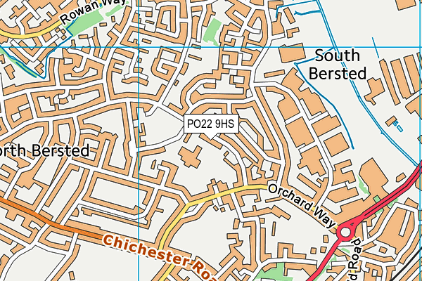 PO22 9HS map - OS VectorMap District (Ordnance Survey) PO22 9HS map - OS VectorMap District (Ordnance Survey)