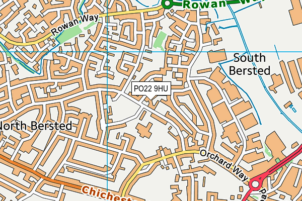 PO22 9HU map - OS VectorMap District (Ordnance Survey) PO22 9HU map - OS VectorMap District (Ordnance Survey)