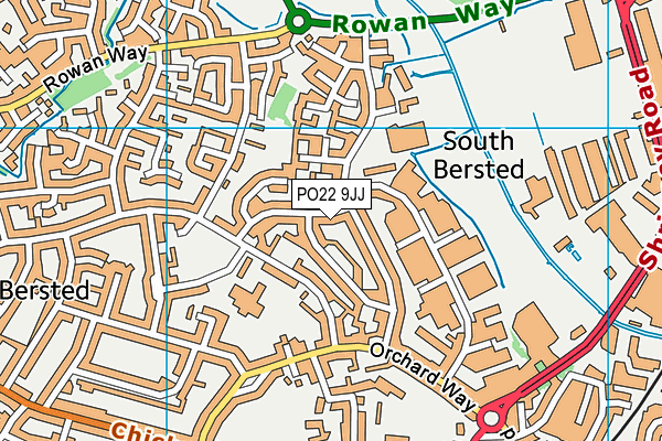 PO22 9JJ map - OS VectorMap District (Ordnance Survey) PO22 9JJ map - OS VectorMap District (Ordnance Survey)