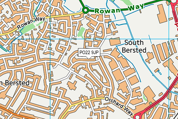 PO22 9JP map - OS VectorMap District (Ordnance Survey) PO22 9JP map - OS VectorMap District (Ordnance Survey)