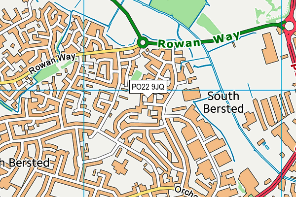 PO22 9JQ map - OS VectorMap District (Ordnance Survey) PO22 9JQ map - OS VectorMap District (Ordnance Survey)