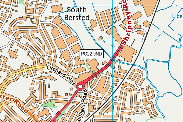 PO22 9ND map - OS VectorMap District (Ordnance Survey) PO22 9ND map - OS VectorMap District (Ordnance Survey)
