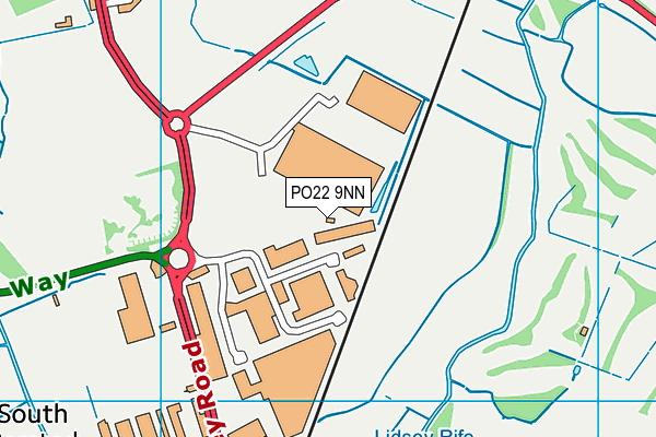 PO22 9NN map - OS VectorMap District (Ordnance Survey) PO22 9NN map - OS VectorMap District (Ordnance Survey)