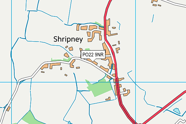 PO22 9NR map - OS VectorMap District (Ordnance Survey) PO22 9NR map - OS VectorMap District (Ordnance Survey)