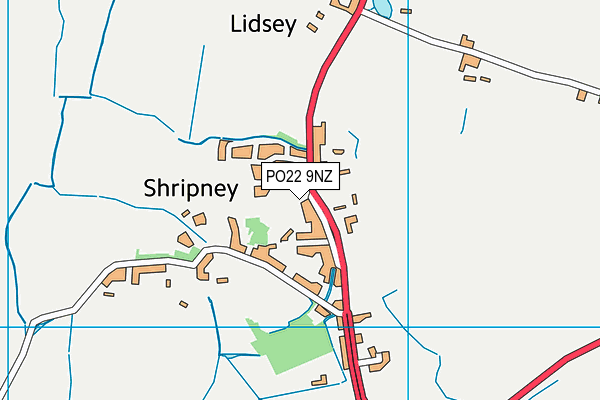 PO22 9NZ map - OS VectorMap District (Ordnance Survey) PO22 9NZ map - OS VectorMap District (Ordnance Survey)