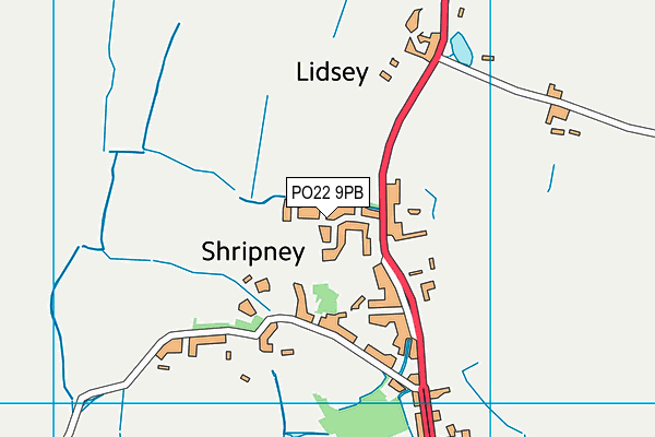 PO22 9PB map - OS VectorMap District (Ordnance Survey) PO22 9PB map - OS VectorMap District (Ordnance Survey)