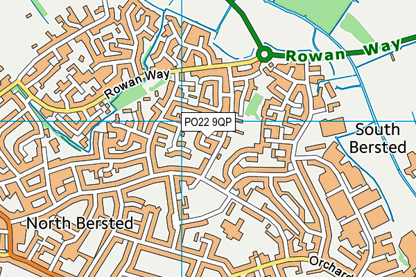 PO22 9QP map - OS VectorMap District (Ordnance Survey) PO22 9QP map - OS VectorMap District (Ordnance Survey)