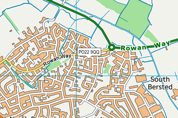 PO22 9QQ map - OS VectorMap District (Ordnance Survey) PO22 9QQ map - OS VectorMap District (Ordnance Survey)