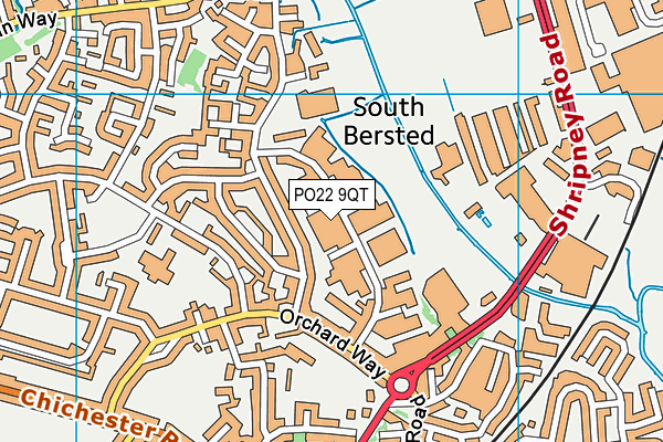 PO22 9QT map - OS VectorMap District (Ordnance Survey) PO22 9QT map - OS VectorMap District (Ordnance Survey)