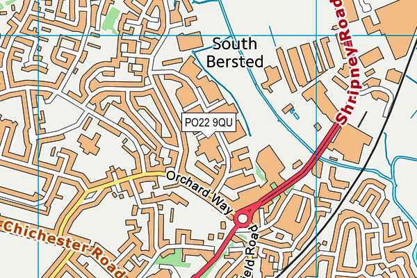 PO22 9QU map - OS VectorMap District (Ordnance Survey) PO22 9QU map - OS VectorMap District (Ordnance Survey)