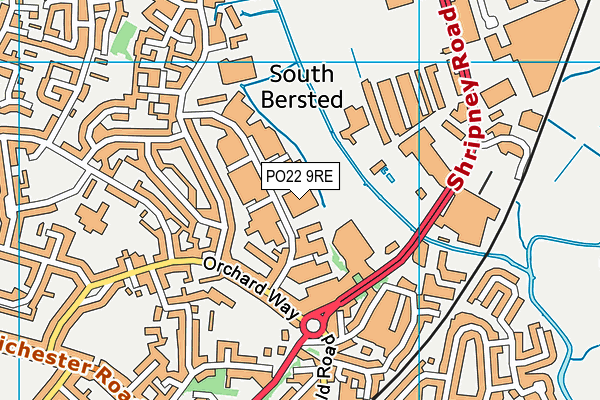 PO22 9RE map - OS VectorMap District (Ordnance Survey) PO22 9RE map - OS VectorMap District (Ordnance Survey)