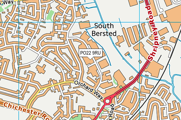 PO22 9RU map - OS VectorMap District (Ordnance Survey) PO22 9RU map - OS VectorMap District (Ordnance Survey)