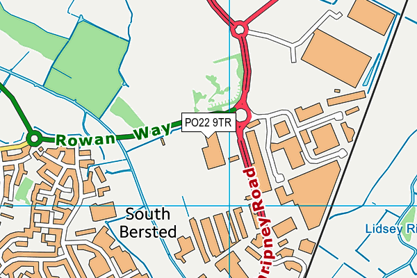 PO22 9TR map - OS VectorMap District (Ordnance Survey) PO22 9TR map - OS VectorMap District (Ordnance Survey)