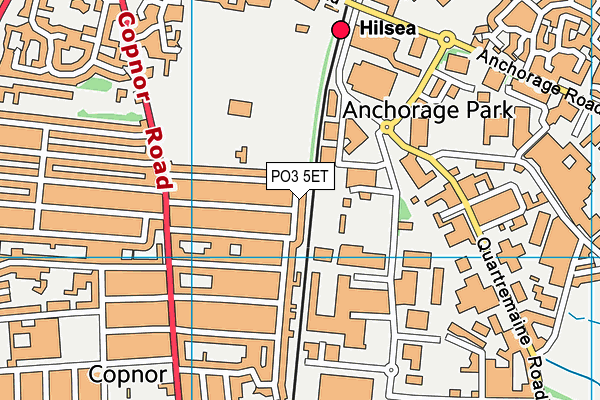 PO3 5ET map - OS VectorMap District (Ordnance Survey)