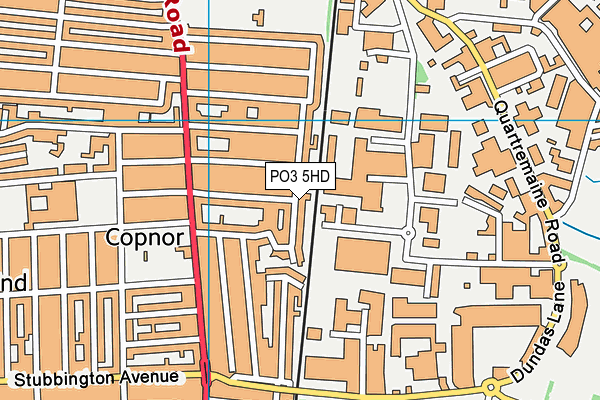 PO3 5HD map - OS VectorMap District (Ordnance Survey)