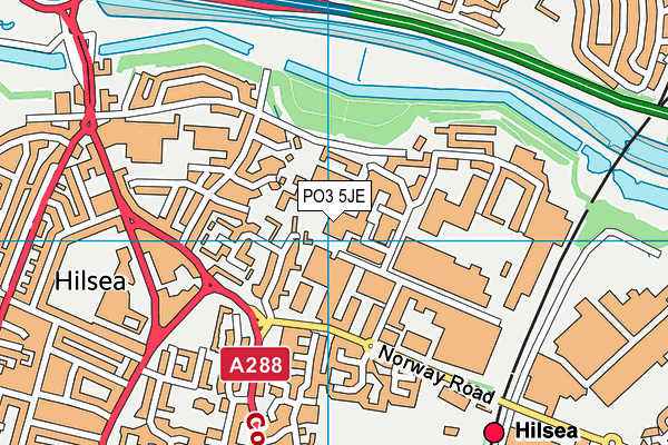 PO3 5JE map - OS VectorMap District (Ordnance Survey)