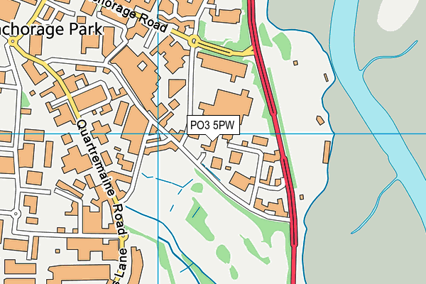 PO3 5PW map - OS VectorMap District (Ordnance Survey) PO3 5PW map - OS VectorMap District (Ordnance Survey)