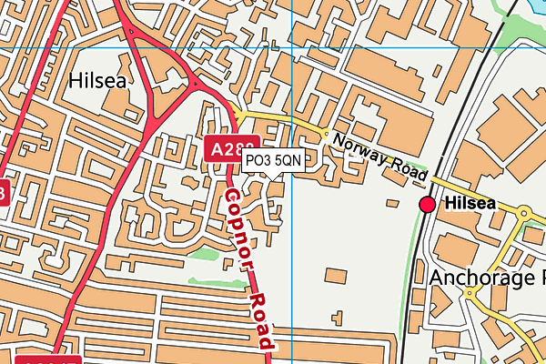 PO3 5QN map - OS VectorMap District (Ordnance Survey)
