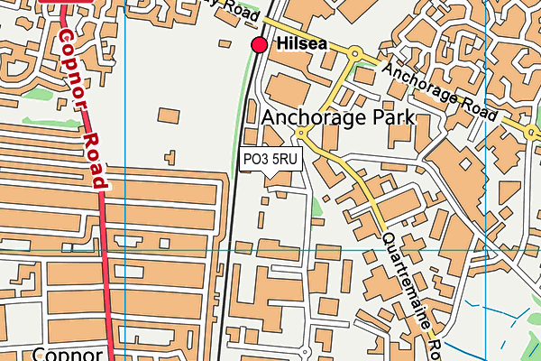 PO3 5RU map - OS VectorMap District (Ordnance Survey)