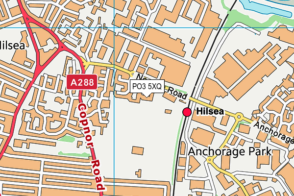 PO3 5XQ map - OS VectorMap District (Ordnance Survey)