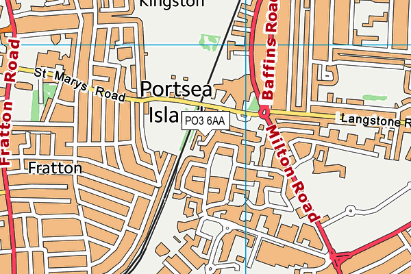 PO3 6AA map - OS VectorMap District (Ordnance Survey) PO3 6AA map - OS VectorMap District (Ordnance Survey)