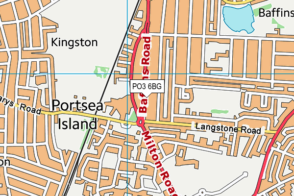 PO3 6BG map - OS VectorMap District (Ordnance Survey)