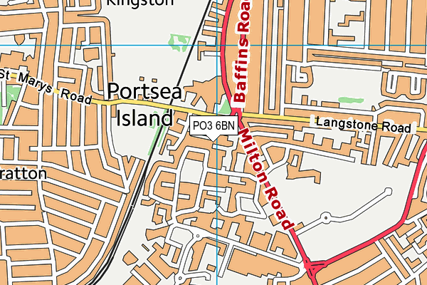 PO3 6BN map - OS VectorMap District (Ordnance Survey) PO3 6BN map - OS VectorMap District (Ordnance Survey)