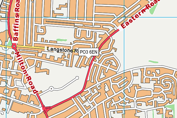 PO3 6EN map - OS VectorMap District (Ordnance Survey)