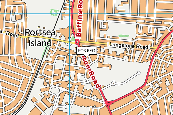PO3 6FG map - OS VectorMap District (Ordnance Survey)