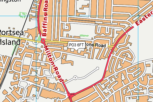 PO3 6FT map - OS VectorMap District (Ordnance Survey)
