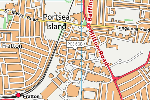 PO3 6GB map - OS VectorMap District (Ordnance Survey)