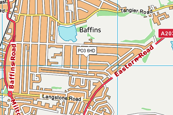PO3 6HD map - OS VectorMap District (Ordnance Survey)