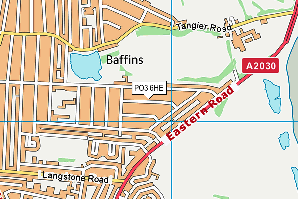 PO3 6HE map - OS VectorMap District (Ordnance Survey)