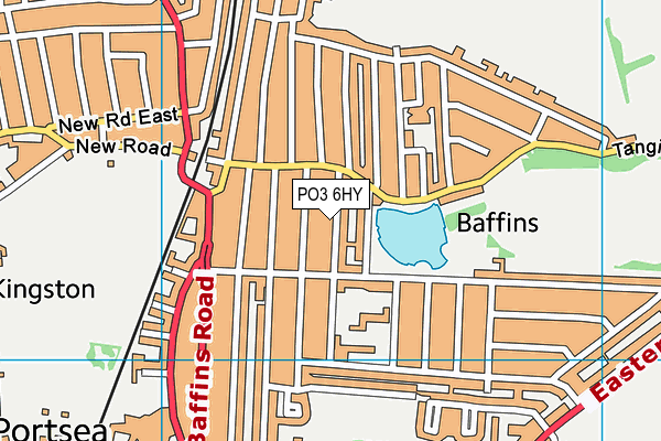 PO3 6HY map - OS VectorMap District (Ordnance Survey)