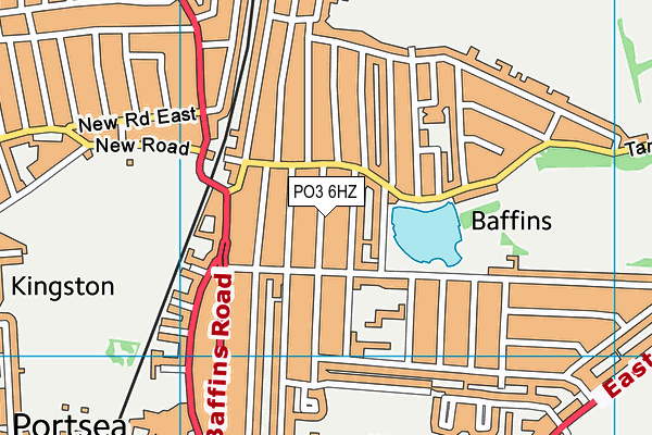 PO3 6HZ map - OS VectorMap District (Ordnance Survey)