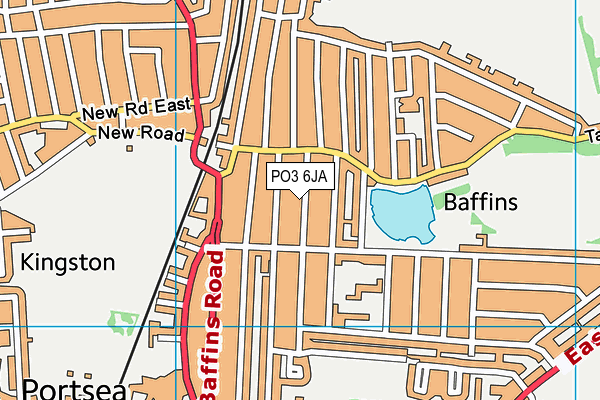 PO3 6JA map - OS VectorMap District (Ordnance Survey)