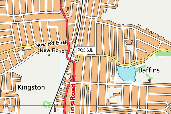 PO3 6JL map - OS VectorMap District (Ordnance Survey)