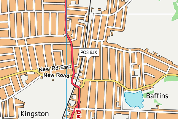 PO3 6JX map - OS VectorMap District (Ordnance Survey) PO3 6JX map - OS VectorMap District (Ordnance Survey)