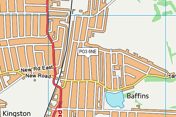 PO3 6NE map - OS VectorMap District (Ordnance Survey)