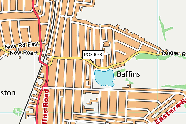 PO3 6PB map - OS VectorMap District (Ordnance Survey)