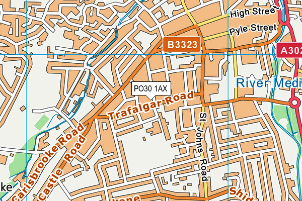 PO30 1AX map - OS VectorMap District (Ordnance Survey)