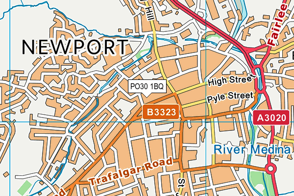 PO30 1BQ map - OS VectorMap District (Ordnance Survey)