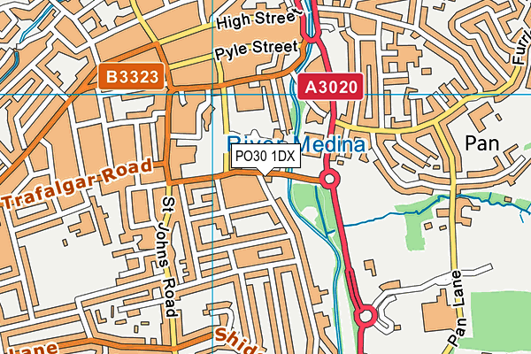 PO30 1DX map - OS VectorMap District (Ordnance Survey) PO30 1DX map - OS VectorMap District (Ordnance Survey)