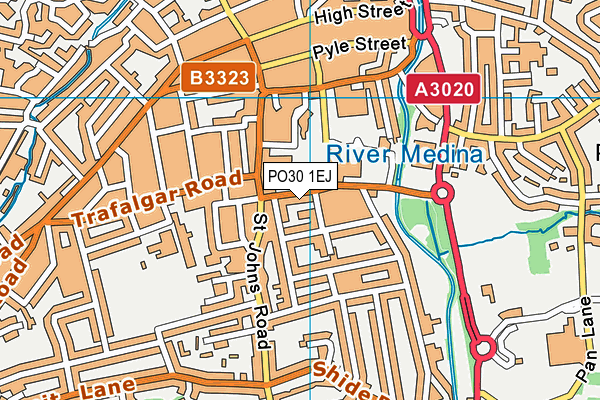 PO30 1EJ map - OS VectorMap District (Ordnance Survey)