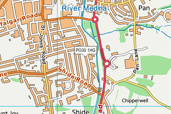 PO30 1HG map - OS VectorMap District (Ordnance Survey) PO30 1HG map - OS VectorMap District (Ordnance Survey)