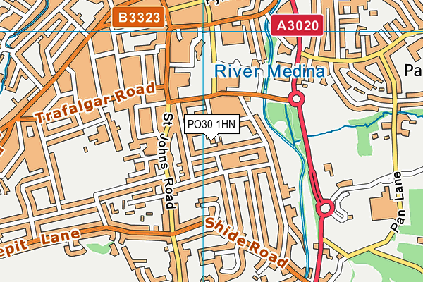 PO30 1HN map - OS VectorMap District (Ordnance Survey) PO30 1HN map - OS VectorMap District (Ordnance Survey)