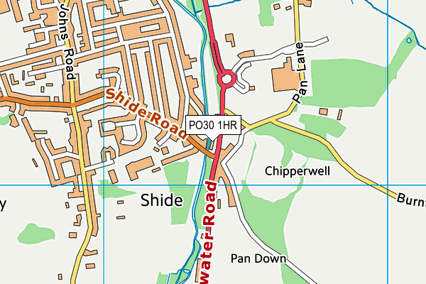 PO30 1HR map - OS VectorMap District (Ordnance Survey) PO30 1HR map - OS VectorMap District (Ordnance Survey)