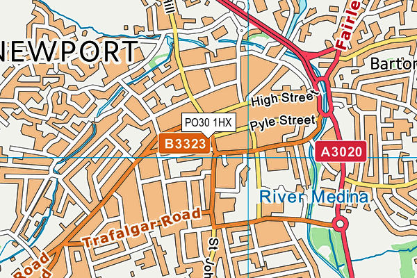 PO30 1HX map - OS VectorMap District (Ordnance Survey) PO30 1HX map - OS VectorMap District (Ordnance Survey)